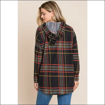 Unleash your Inner Comfy Assassin with the Bombom Chic Plaid Hoodie! - Hoodies Sweatshirts & on Sale Worldwide Shipping