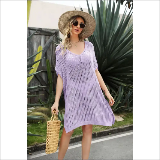 Unleash your Inner Diva in our Slit-tastically Fabulous Needful Things Cover-up Dress! 💃✨ - Lavender / one Size - Cover-ups Swimwear