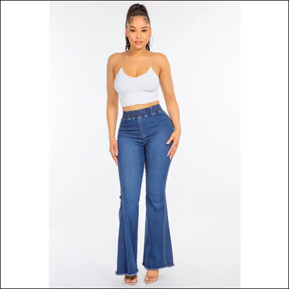 Unleash your Inner Diva with American Bazi Curvy Flare Jeans! 🍑✨ - Jeans on Sale Worldwide Shipping