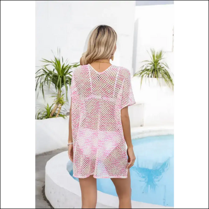 Unleash your Inner Diva with Angel Wings Openwork Cover-up Magic! ✨ - Cover-ups Swimwear on Sale Worldwide Shipping
