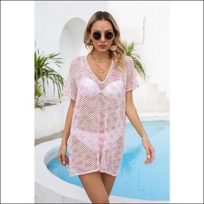 Unleash your Inner Diva with Angel Wings Openwork Cover-up Magic! ✨ - Cover-ups Swimwear on Sale Worldwide Shipping