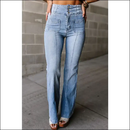 Unleash your Inner Diva with Needful Things High Waist Bootcut Jeans! - Medium / 6 - Jeans on Sale Worldwide Shipping