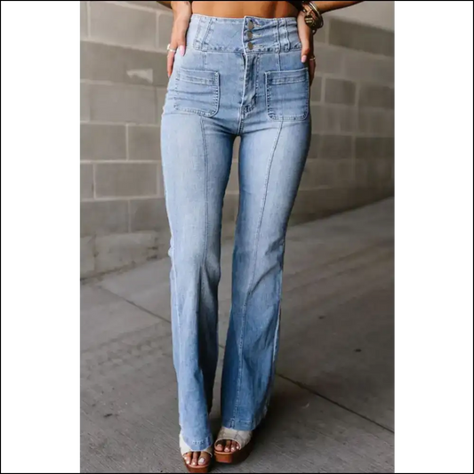 Unleash your Inner Diva with Needful Things High Waist Bootcut Jeans! - Medium / 6 - Jeans on Sale Worldwide Shipping