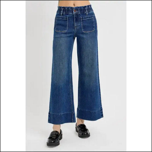 Unleash your Inner Diva with Needful Things Risen Elastic Band Jeans! 💃✨ - Dark / 11(30) - Jeans on Sale Worldwide Shipping