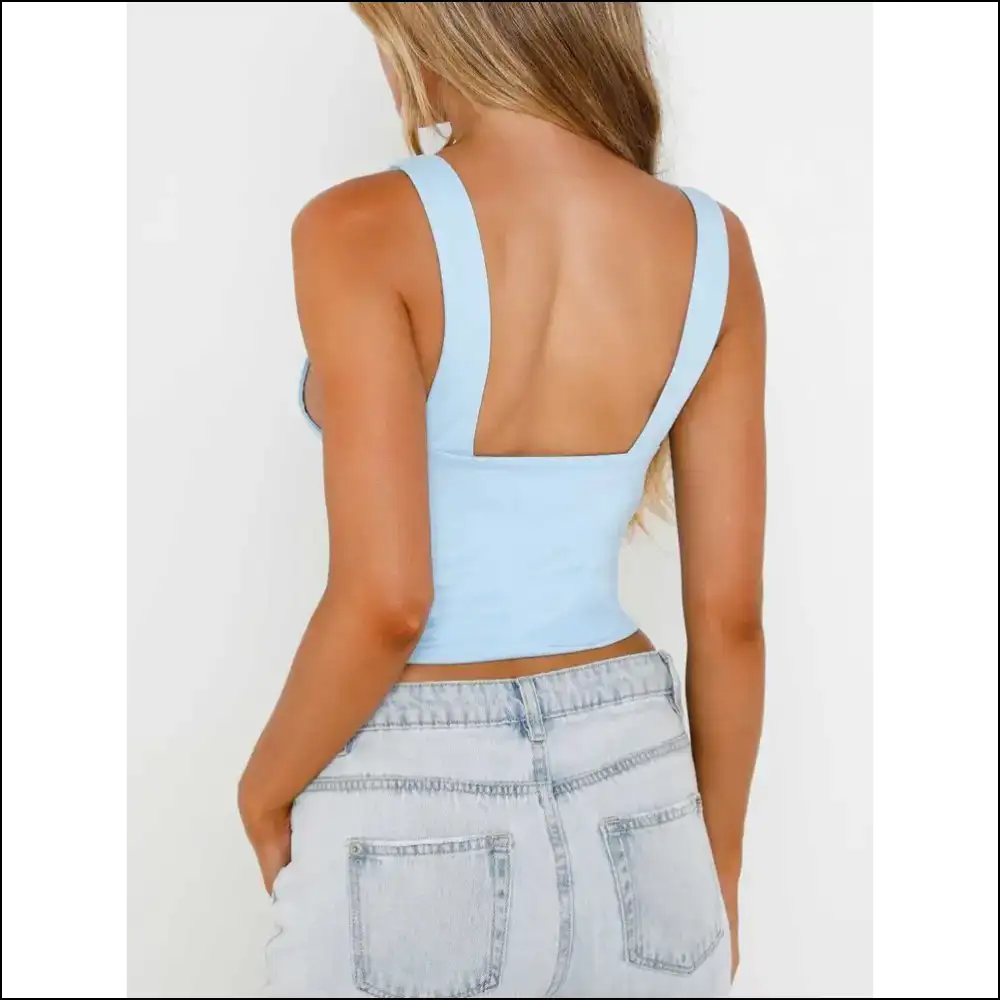 Unleash your Inner Diva with our Chic Wide Strap Tank – Strut Like you Mean It! - Tops on Sale Worldwide Shipping