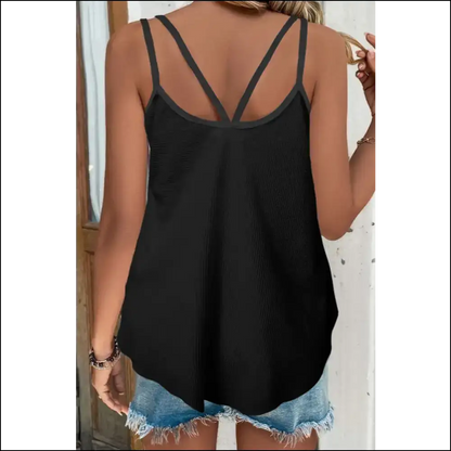 Unleash your Inner Diva with our Shiny Scoop Neck Cami of Glam!✨ - Tank Tops on Sale Worldwide Shipping