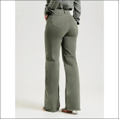 Unleash your Inner Fashionista with Chic Buttoned Raw Hem Jeans! - Jeans on Sale Worldwide Shipping