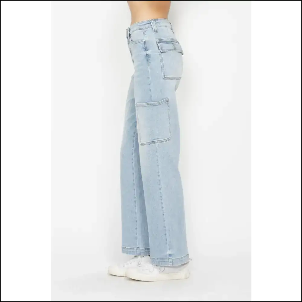 Unleash your Inner Fashionista with Judy Blue High Waist Cargo Jeans! 😎✨ - Jeans on Sale Worldwide Shipping