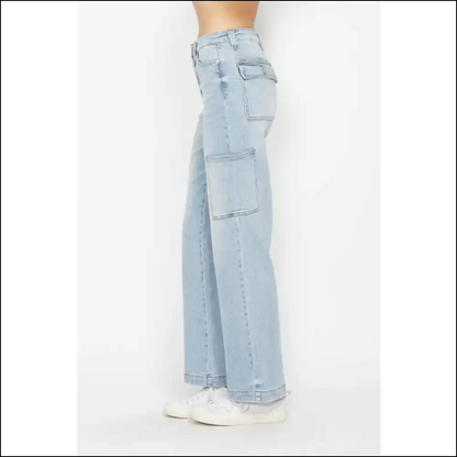 Unleash your Inner Fashionista with Judy Blue High Waist Cargo Jeans! 😎✨ - Jeans on Sale Worldwide Shipping