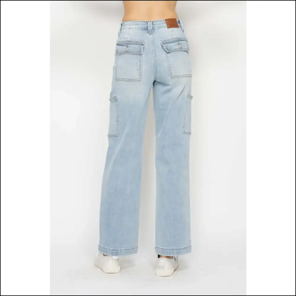 Unleash your Inner Fashionista with Judy Blue High Waist Cargo Jeans! 😎✨ - Jeans on Sale Worldwide Shipping