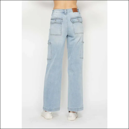Unleash your Inner Fashionista with Judy Blue High Waist Cargo Jeans! 😎✨ - Jeans on Sale Worldwide Shipping