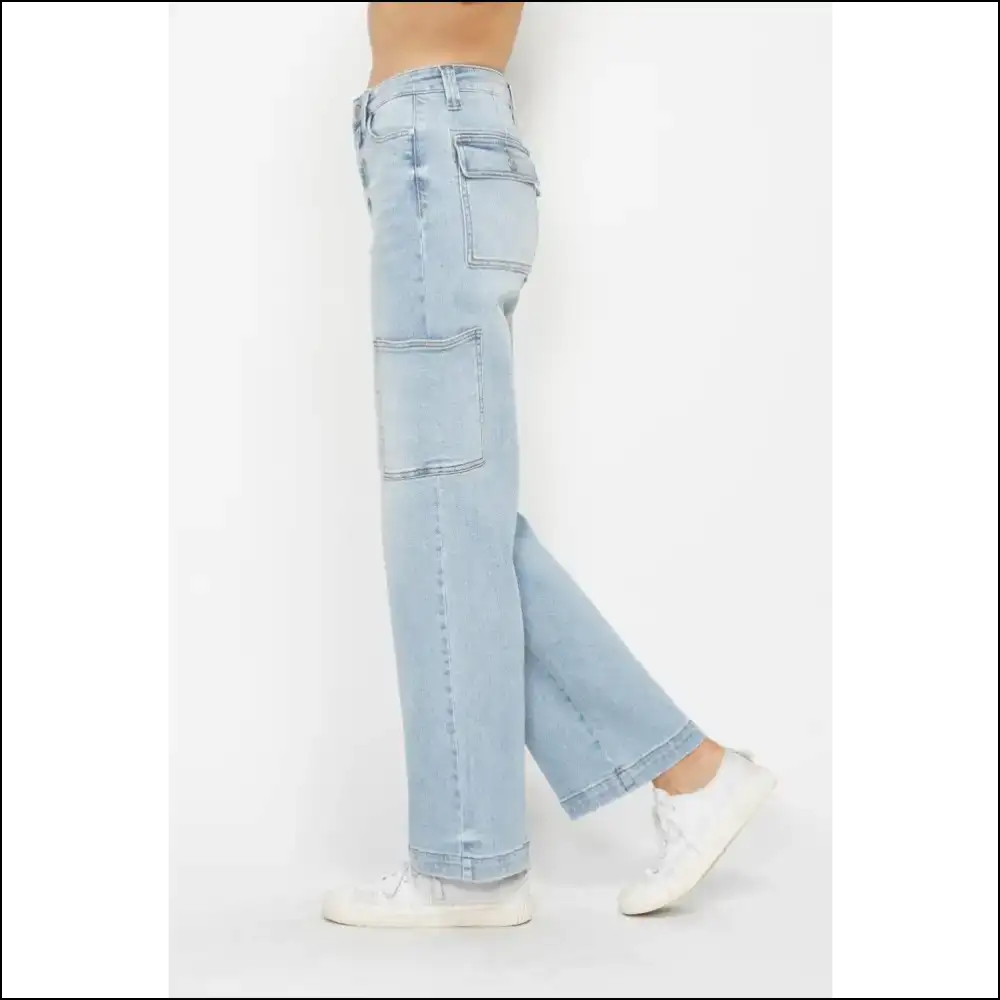 Unleash your Inner Fashionista with Judy Blue High Waist Cargo Jeans! 😎✨ - Jeans on Sale Worldwide Shipping