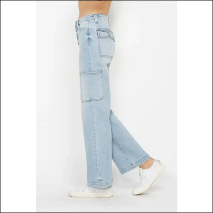 Unleash your Inner Fashionista with Judy Blue High Waist Cargo Jeans! 😎✨ - Jeans on Sale Worldwide Shipping