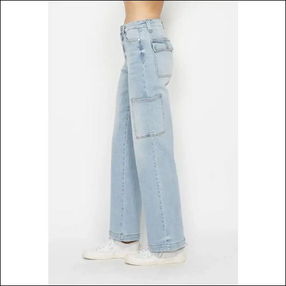 Unleash your Inner Fashionista with Judy Blue High Waist Cargo Jeans! 😎✨ - Jeans on Sale Worldwide Shipping