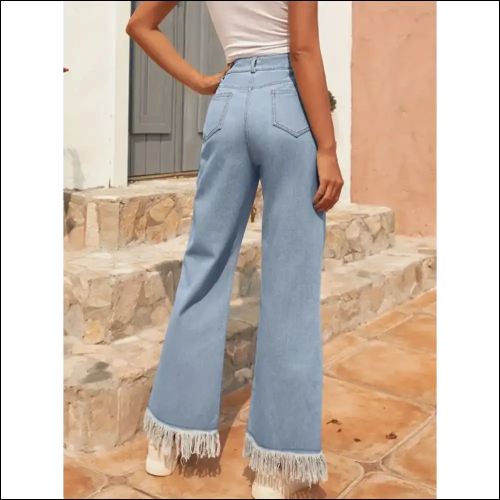 Unleash your Inner Fashionista with Needful Things’ Raw Hem Bootcut Jeans! - Jeans on Sale Worldwide Shipping