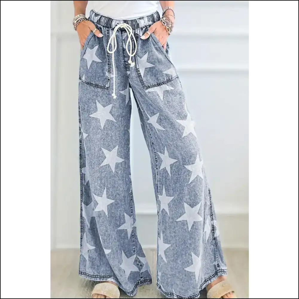 Unleash your Inner Galaxy with Starry Nights High Waist Jeans! 🌌✨ - Medium / 14 - Jeans on Sale Worldwide Shipping