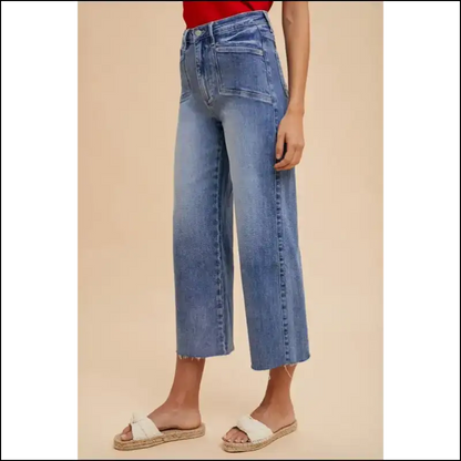 Unleash your Inner Goddess in High Rise Wide Leg Jeans from Needful Things! 🍑✨ - on Sale Worldwide Shipping