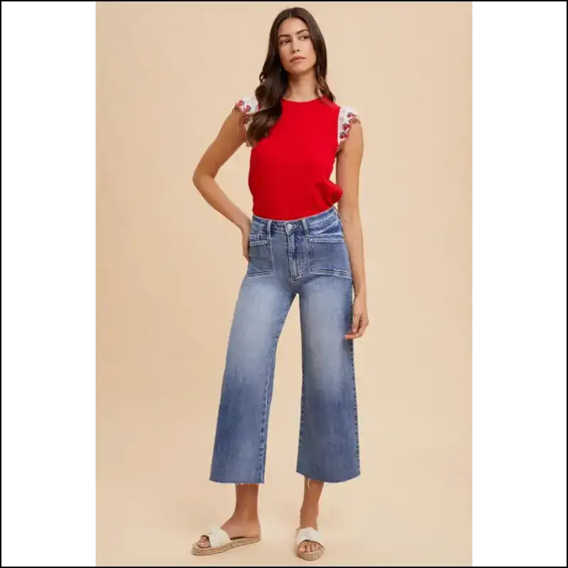 Unleash your Inner Goddess in High Rise Wide Leg Jeans from Needful Things! 🍑✨ - on Sale Worldwide Shipping