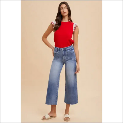 Unleash your Inner Goddess in High Rise Wide Leg Jeans from Needful Things! 🍑✨ - on Sale Worldwide Shipping