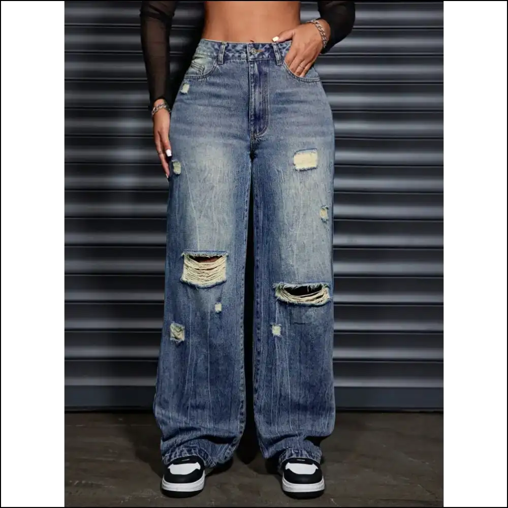 Unleash your Inner Rebel with Needful Things Stylish Wide Leg Jeans 😜👖 - on Sale Worldwide Shipping