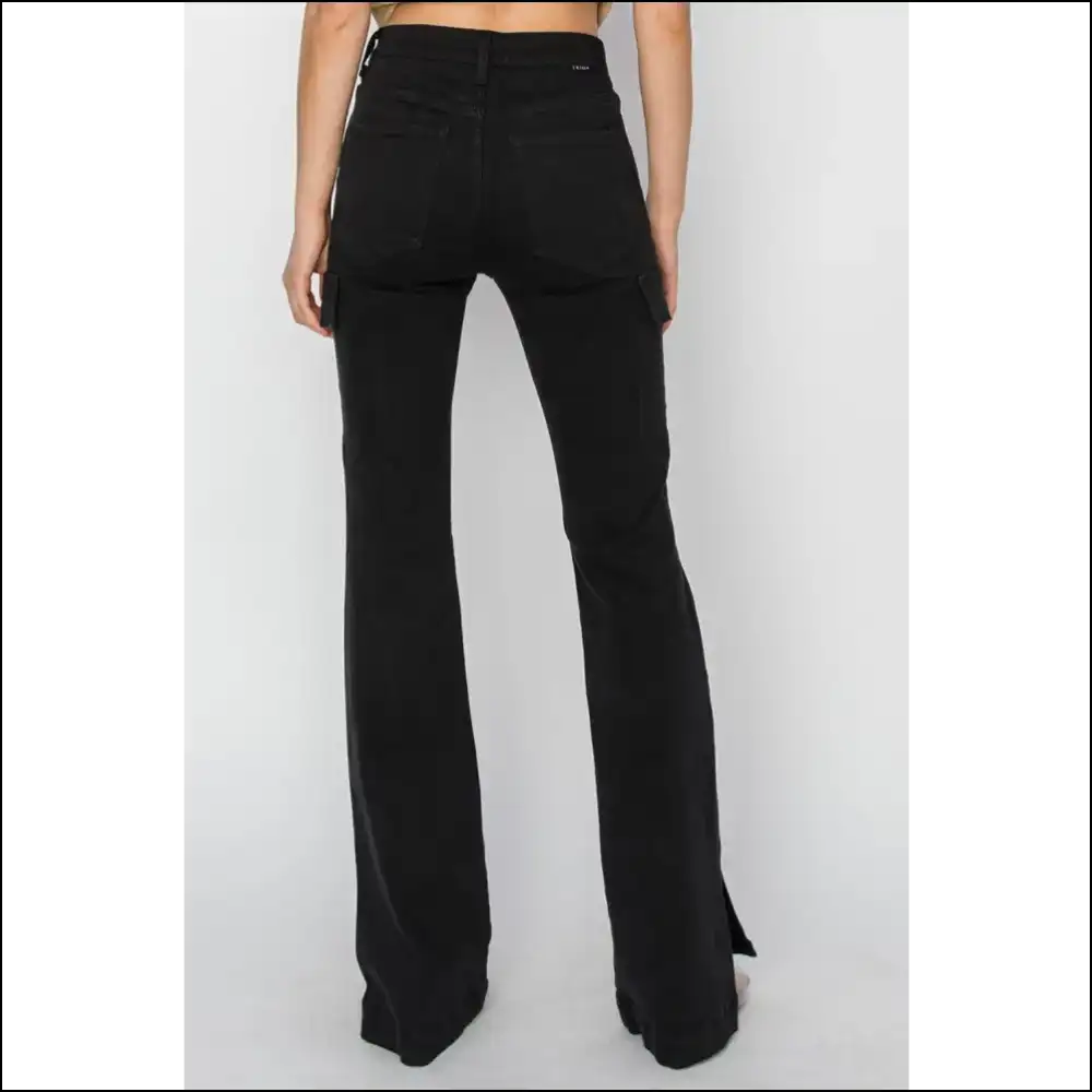 Unleash your Inner Sass with Risen Cargo Bootcut Jeans - Confidence Overload! 💥👖 - on Sale Worldwide Shipping