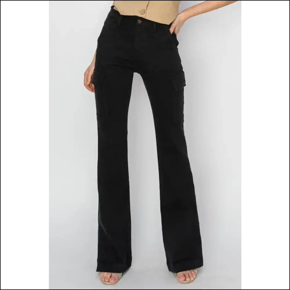 Unleash your Inner Sass with Risen Cargo Bootcut Jeans - Confidence Overload! 💥👖 - on Sale Worldwide Shipping