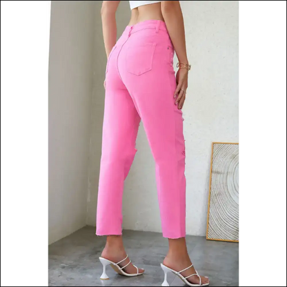 Unleash your Inner Star in Raw Hem Distressed Jeans by Needful Things 🌟👖 - on Sale Worldwide Shipping