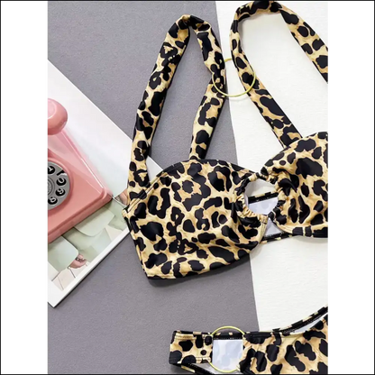 Unleash your Inner Wild with our Leopard Ring Bikini Set – Summer Vibes! 🐆☀️ - Sets on Sale Worldwide Shipping