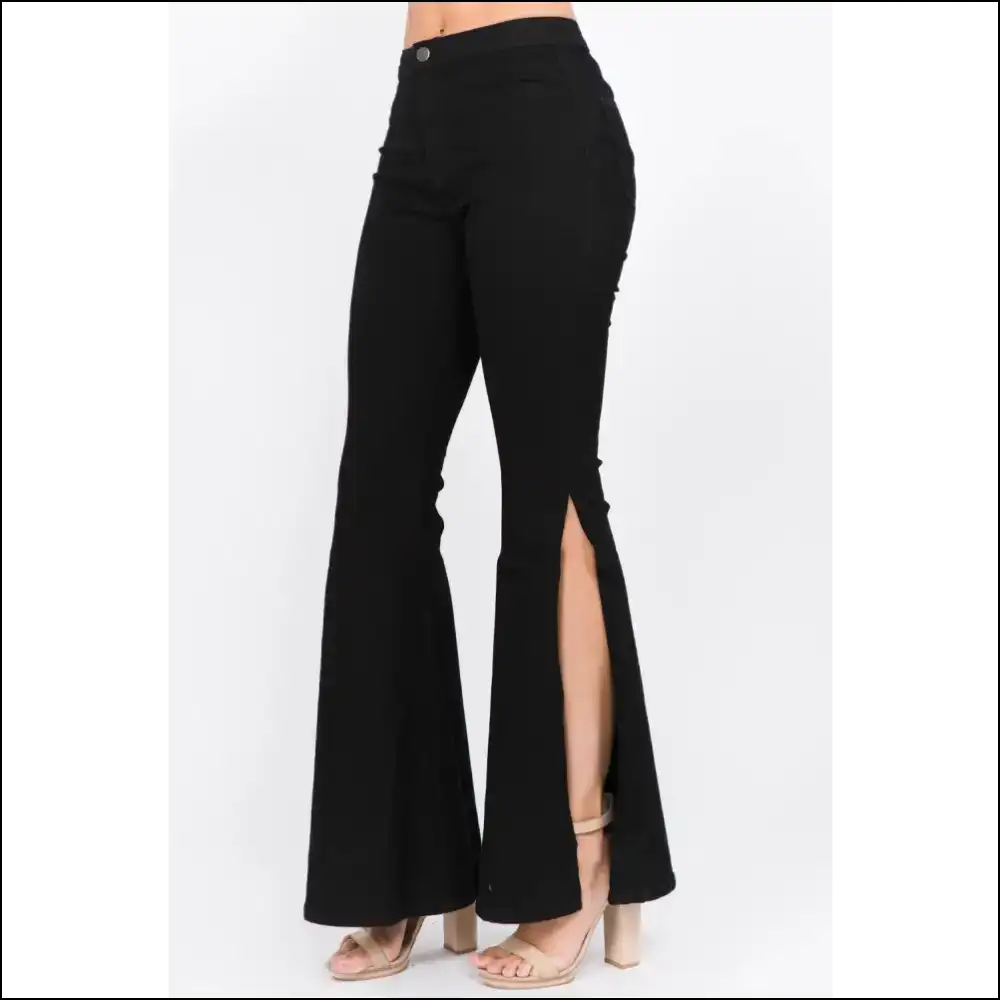 Unleash your Sass with Needful Things’ American Bazi Slit Flare Jeans! - Jeans on Sale Worldwide Shipping