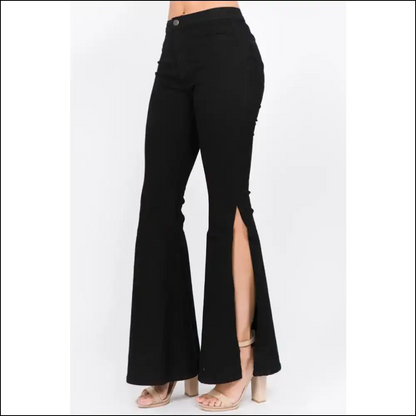 Unleash your Sass with Needful Things’ American Bazi Slit Flare Jeans! - Jeans on Sale Worldwide Shipping