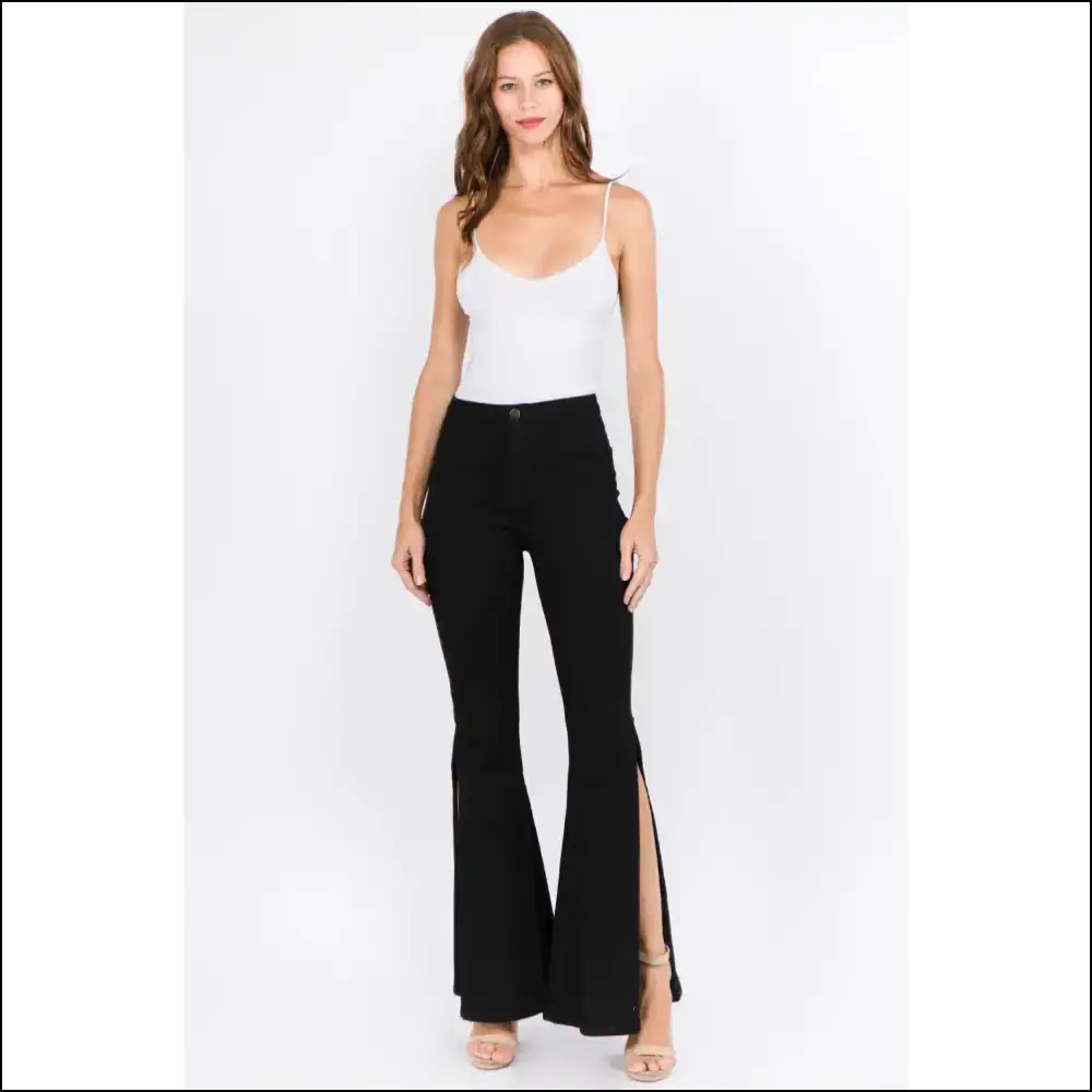 Unleash your Sass with Needful Things’ American Bazi Slit Flare Jeans! - Jeans on Sale Worldwide Shipping