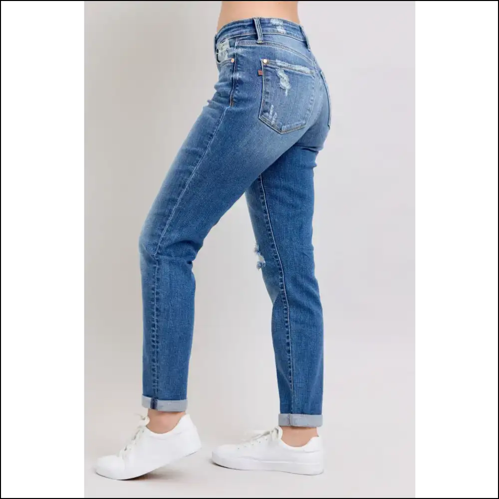 Unlock your Fabulousness in Judy Blue Button Fly Distressed Jeans! 🎉👖 - Jeans on Sale Worldwide Shipping