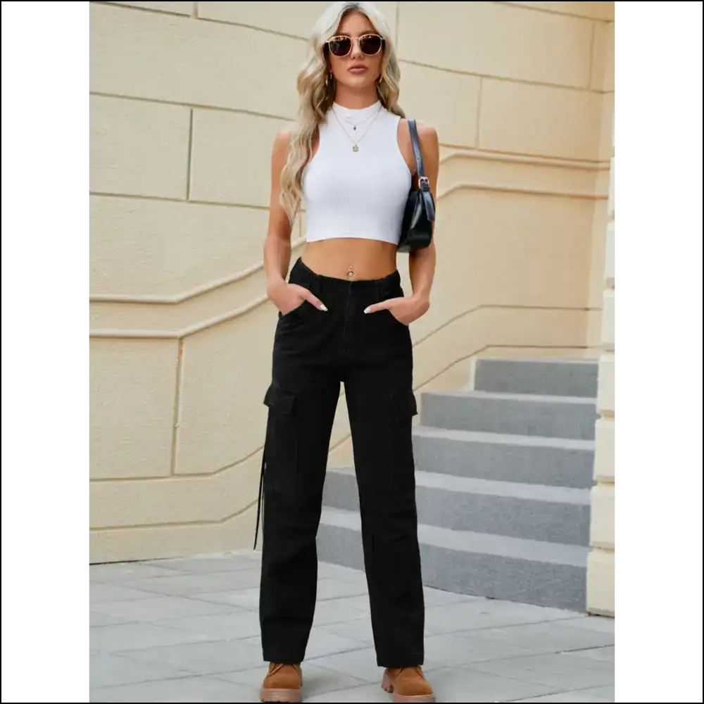 Unstoppable in Pocketed Straight Jeans: Needful Things for the Fiercely Fabulous! 👖💁‍♀️ - Jeans on Sale Worldwide Shipping