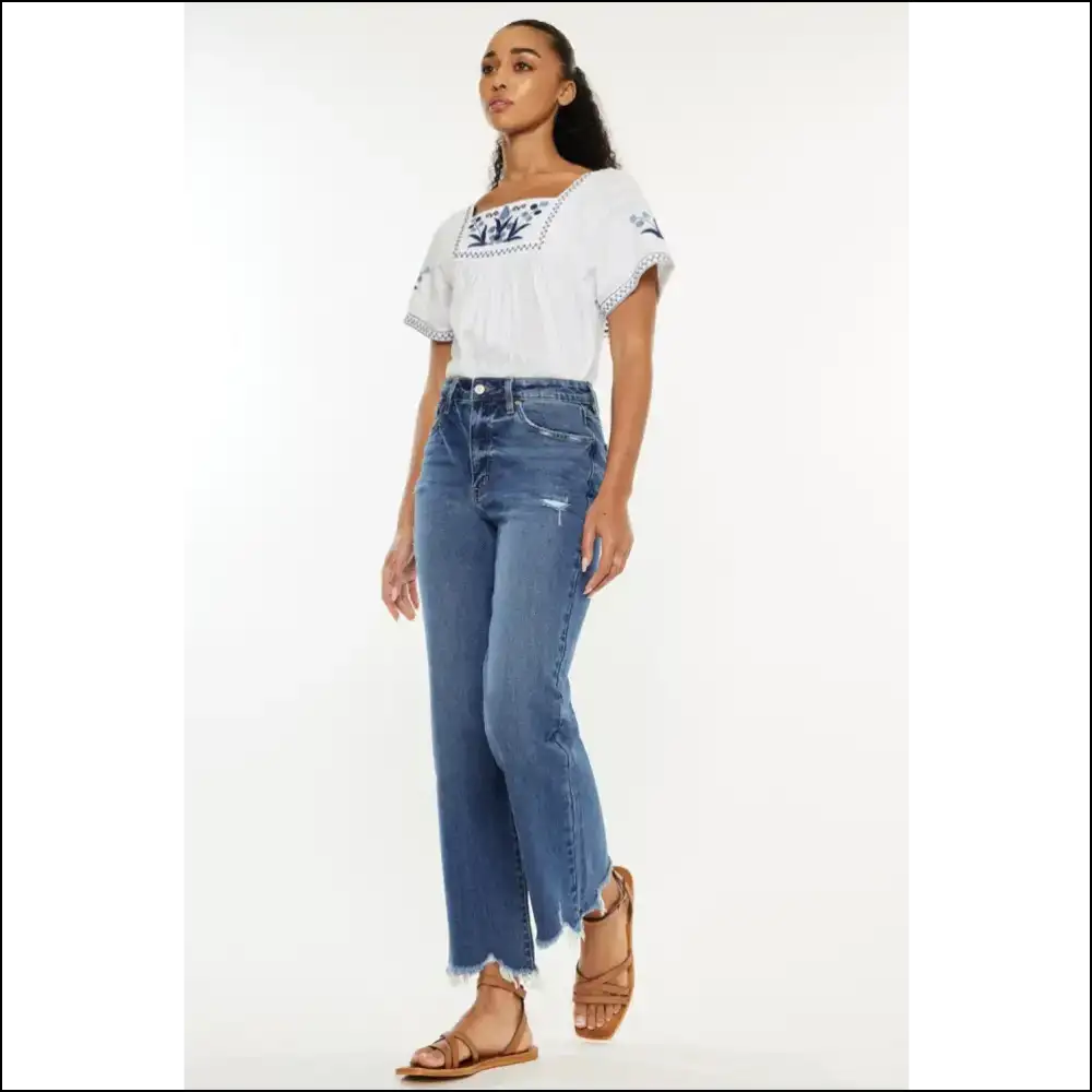 Upgrade your Life with Kancan High Rise Slim Wide Leg Jeans – where Comfort Meets *whoa!* 😜 - on Sale Worldwide Shipping