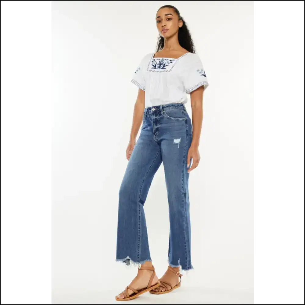 Upgrade your Life with Kancan High Rise Slim Wide Leg Jeans – where Comfort Meets *whoa!* 😜 - on Sale Worldwide Shipping