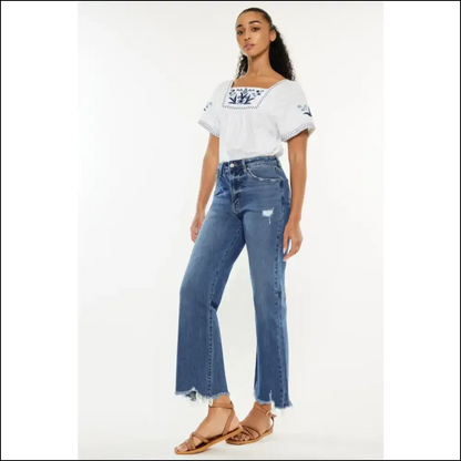 Upgrade your Life with Kancan High Rise Slim Wide Leg Jeans – where Comfort Meets *whoa!* 😜 - on Sale Worldwide Shipping