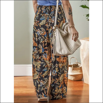 Vibrant Floral Pants: where Tie High Waist Meets Accidental Elegance 🌼 Needful Things - Pants on Sale Worldwide Shipping