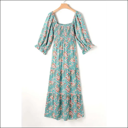 Vibrant Green Floral Print Maxi Dress: from Needful Things Stunning! 💚🌼 - Plus Size Dresses on Sale Worldwide Shipping