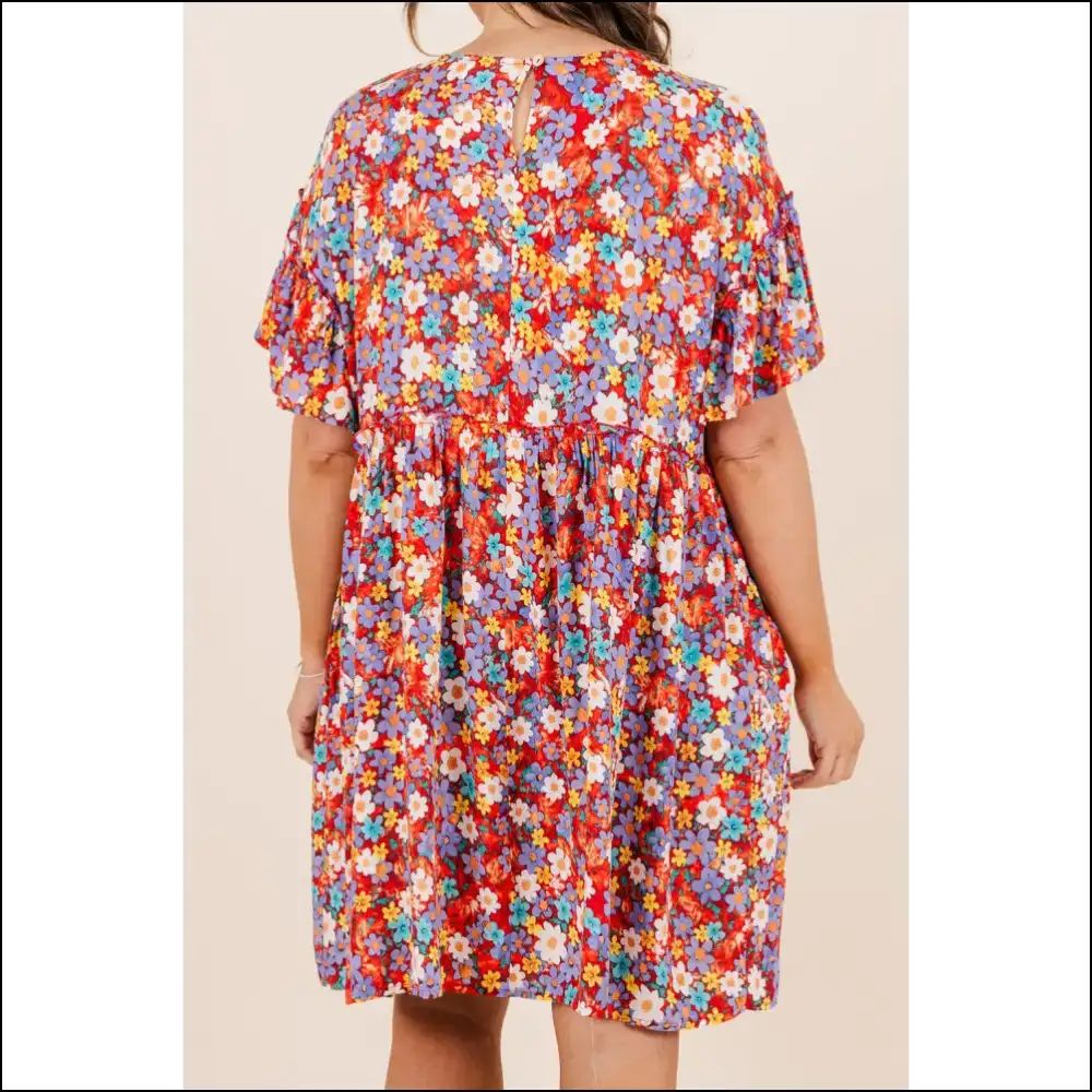 Vibrant Red Flower Mini Dress: Goddess (and Flirty!) from Needful Things 😈🌹 - Plus Size Dresses on Sale Worldwide Shipping