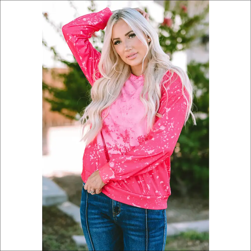 Vibrant Tie-dye Long Sleeve Pullover Sweatshirt - Sweatshirts & Hoodies on Sale Worldwide Shipping