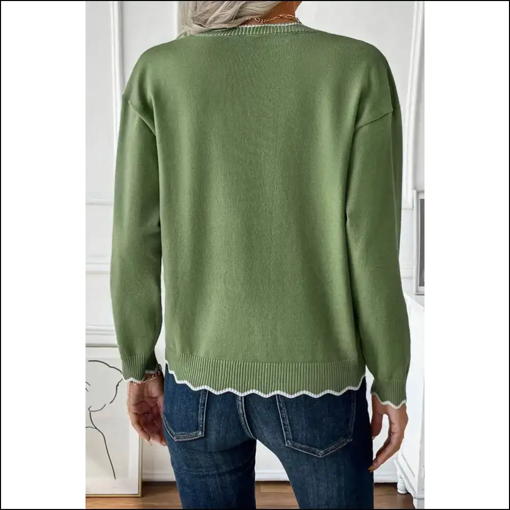 Vineyard Green Open Zipper Sweater: so Fancy! 💅 - Sweaters on Sale Worldwide Shipping