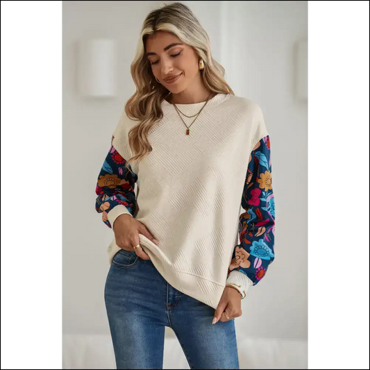 Vintage Flower Patchwork Top: so Chic it Hurts (in a Good Way)! 🌼 Needful Things - White / s - Blouses on Sale Worldwide Shipping