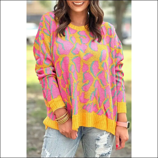 Vitality Orange Abstract: so Baggy It’s Basically a Hug from Needful Things 🧡 - s - Sweaters on Sale Worldwide Shipping