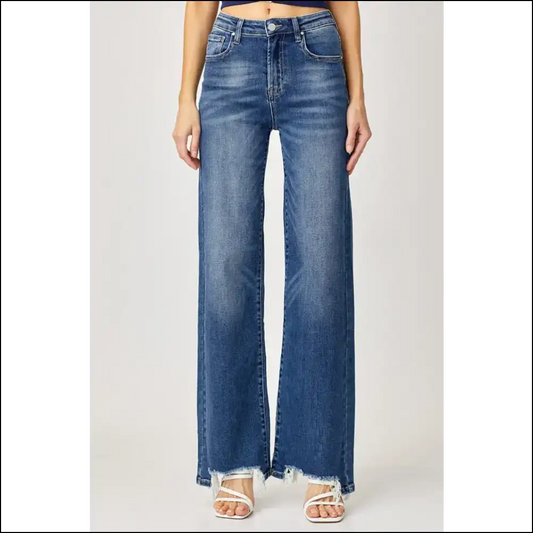 Walk of Fame? More Like Jeans—risen’s Frayed High Rise Stars! 🌟👖 - Dark / 1xl - Jeans on Sale Worldwide Shipping