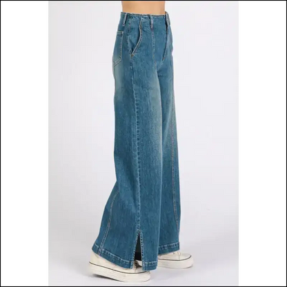 Walk of Fame? Nah I’ll Take my Medium Wash Wide Leg Jeans! 😎✨ - Jeans on Sale Worldwide Shipping