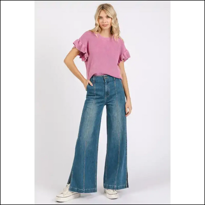 Walk of Fame? Nah I’ll Take my Medium Wash Wide Leg Jeans! 😎✨ - Jeans on Sale Worldwide Shipping