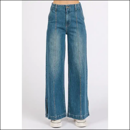 Walk of Fame? Nah I’ll Take my Medium Wash Wide Leg Jeans! 😎✨ - Jeans on Sale Worldwide Shipping