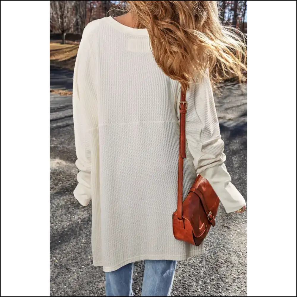 Wfle Knit Oversized Top: Basically a Cloud you can Wear ?️ - Long Sleeve Tops Shirts & on Sale Worldwide Shipping