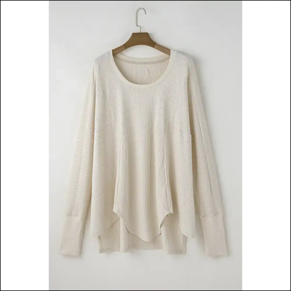 Wfle Knit Oversized Top: Basically a Cloud you can Wear ?️ - Long Sleeve Tops Shirts & on Sale Worldwide Shipping