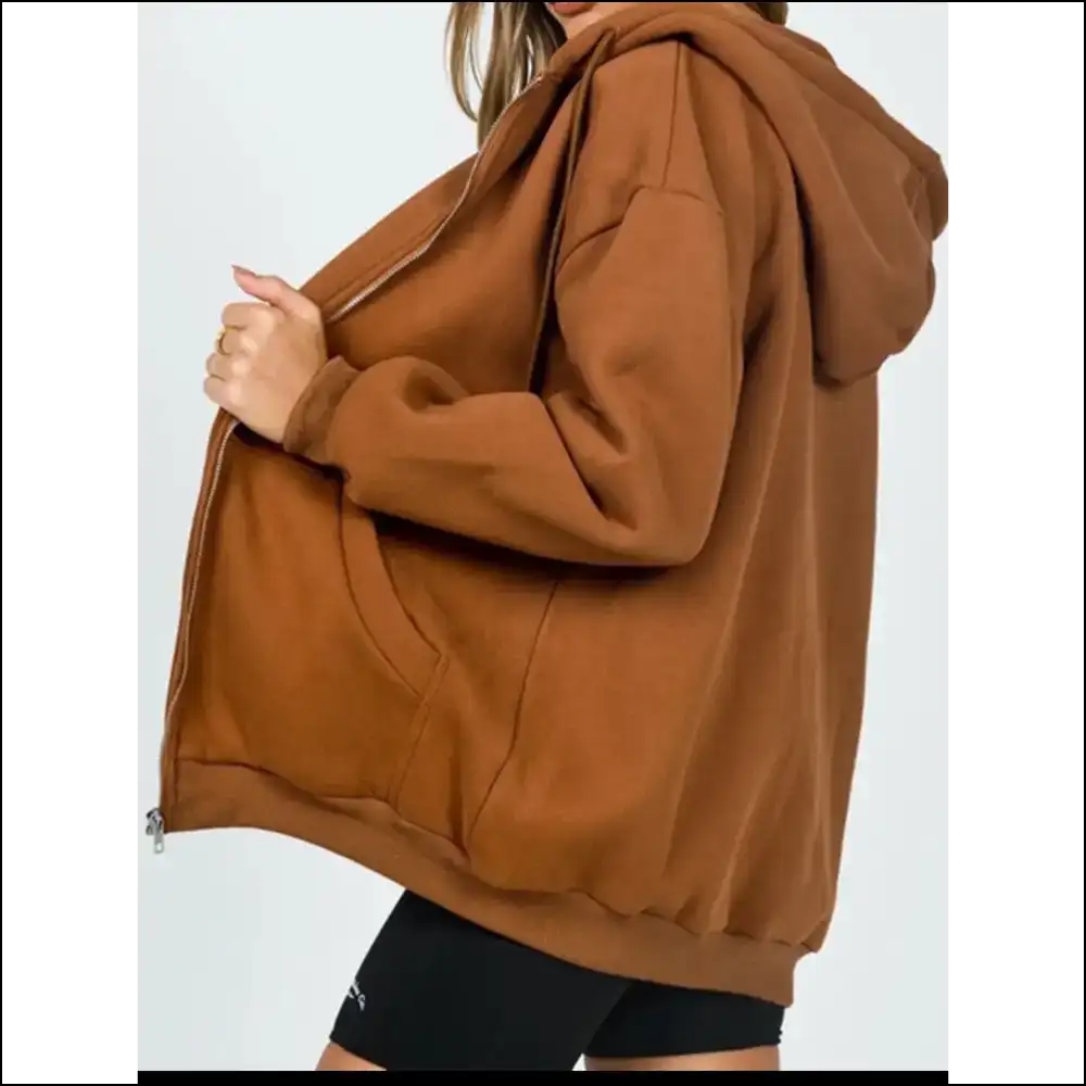 When Life Gets Tough Look Chic in our Zip-up Drawstring Hoodie! 😄✨ - Sweatshirts & Hoodies on Sale Worldwide Shipping